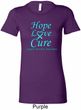 Ladies Prostate Cancer Hope Love Cure Longer Length Shirt