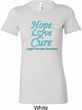 Ladies Prostate Cancer Hope Love Cure Longer Length Shirt