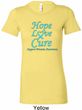Ladies Prostate Cancer Hope Love Cure Longer Length Shirt