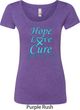 Ladies Prostate Cancer Hope Love Cure Scoop Neck