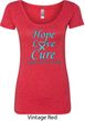 Ladies Prostate Cancer Hope Love Cure Scoop Neck