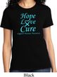 Ladies Prostate Cancer Hope Love Cure T-shirt