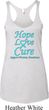Ladies Prostate Cancer Hope Love Cure Tri Blend Racerback