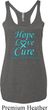 Ladies Prostate Cancer Hope Love Cure Tri Blend Racerback