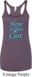 Ladies Prostate Cancer Hope Love Cure Tri Blend Racerback