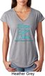 Ladies Prostate Cancer Hope Love Cure Tri Blend V-neck