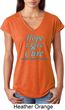 Ladies Prostate Cancer Hope Love Cure Tri Blend V-neck