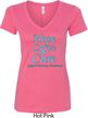 Ladies Prostate Cancer Hope Love Cure V-Neck