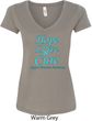 Ladies Prostate Cancer Hope Love Cure V-Neck