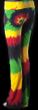 Ladies Rasta Colors Tie Dye Pants