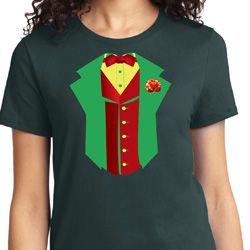 Ladies Rasta Vest Tuxedo T-shirt