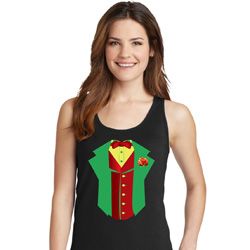 Ladies Rasta Vest Tuxedo Tank Top