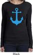 Ladies Sailing Shirt Blue Anchor Long Sleeve Tee