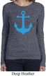 Ladies Sailing Shirt Blue Anchor Long Sleeve Tee