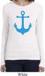 Ladies Sailing Shirt Blue Anchor Long Sleeve Tee