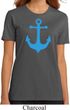 Ladies Sailing Shirt Blue Anchor Organic Tee T-Shirt