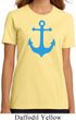 Ladies Sailing Shirt Blue Anchor Organic Tee T-Shirt