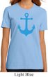 Ladies Sailing Shirt Blue Anchor Organic Tee T-Shirt