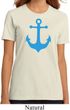Ladies Sailing Shirt Blue Anchor Organic Tee T-Shirt