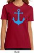 Ladies Sailing Shirt Blue Anchor Organic Tee T-Shirt