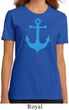 Ladies Sailing Shirt Blue Anchor Organic Tee T-Shirt