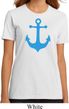 Ladies Sailing Shirt Blue Anchor Organic Tee T-Shirt
