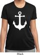 Ladies Sailing Shirt White Anchor Moisture Wicking Tee
