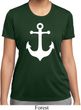 Ladies Sailing Shirt White Anchor Moisture Wicking Tee