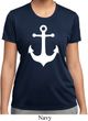 Ladies Sailing Shirt White Anchor Moisture Wicking Tee