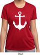 Ladies Sailing Shirt White Anchor Moisture Wicking Tee