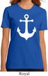 Ladies Sailing Shirt White Anchor Organic Tee T-Shirt
