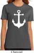 Ladies Sailing Shirt White Anchor Organic Tee T-Shirt