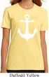 Ladies Sailing Shirt White Anchor Organic Tee T-Shirt