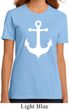 Ladies Sailing Shirt White Anchor Organic Tee T-Shirt