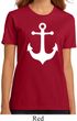 Ladies Sailing Shirt White Anchor Organic Tee T-Shirt