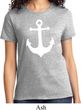 Ladies Sailing Shirt White Anchor Tee T-Shirt