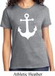 Ladies Sailing Shirt White Anchor Tee T-Shirt