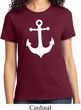Ladies Sailing Shirt White Anchor Tee T-Shirt