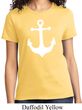 Ladies Sailing Shirt White Anchor Tee T-Shirt