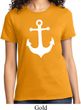 Ladies Sailing Shirt White Anchor Tee T-Shirt