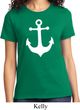 Ladies Sailing Shirt White Anchor Tee T-Shirt