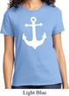 Ladies Sailing Shirt White Anchor Tee T-Shirt