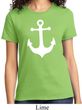 Ladies Sailing Shirt White Anchor Tee T-Shirt