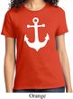 Ladies Sailing Shirt White Anchor Tee T-Shirt