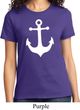 Ladies Sailing Shirt White Anchor Tee T-Shirt