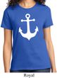 Ladies Sailing Shirt White Anchor Tee T-Shirt