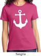Ladies Sailing Shirt White Anchor Tee T-Shirt