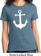 Ladies Sailing Shirt White Anchor Tee T-Shirt