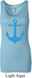 Ladies Sailing Tanktop Blue Anchor Longer Length Tank