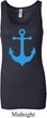 Ladies Sailing Tanktop Blue Anchor Longer Length Tank